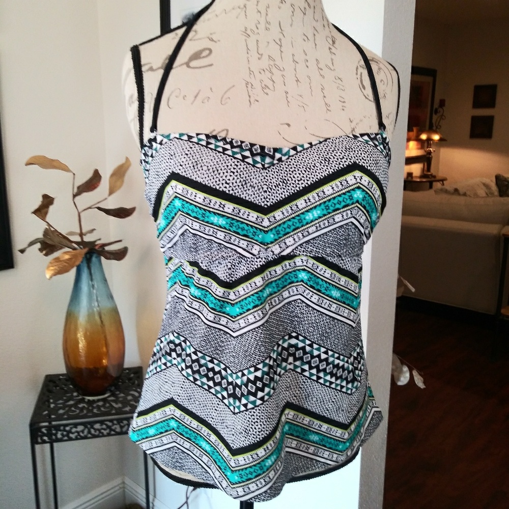 Aqua Couture Bathing Suit Top. Sz. Large.